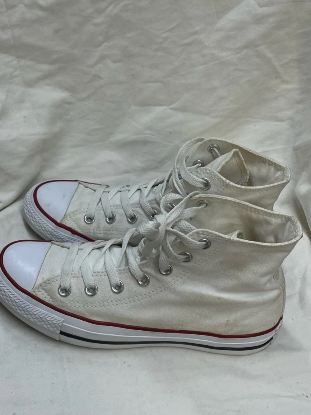 Converse all star Classic White High-Top Canvas Sneakers sz 6m 8wo’s - Picture 3 of 7